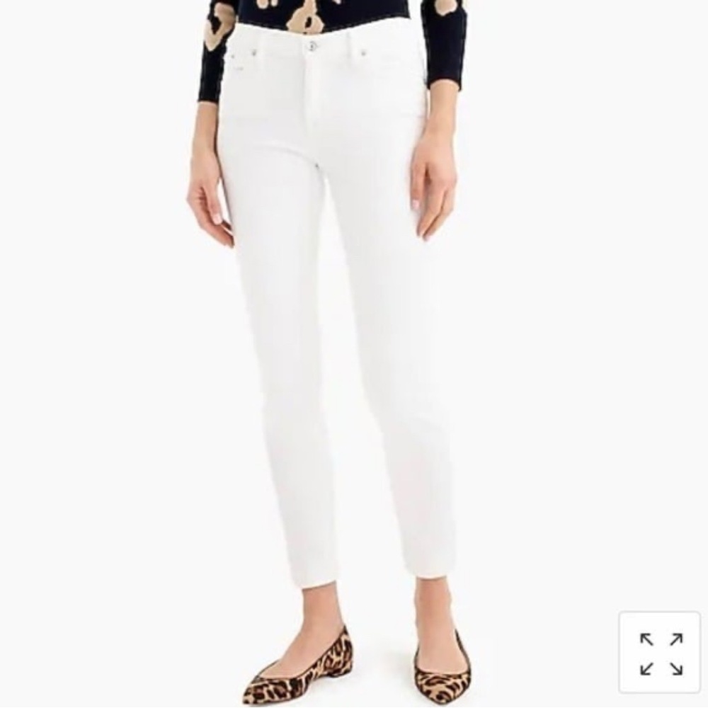 J Crew Toothpick White Denim Jeans Women’s Size 29